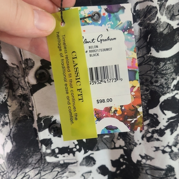 🌻 HOST PICK 🌻 NWT Men's Robert Graham Classic Fit Skull Polo size Large $98 - Picture 6 of 10